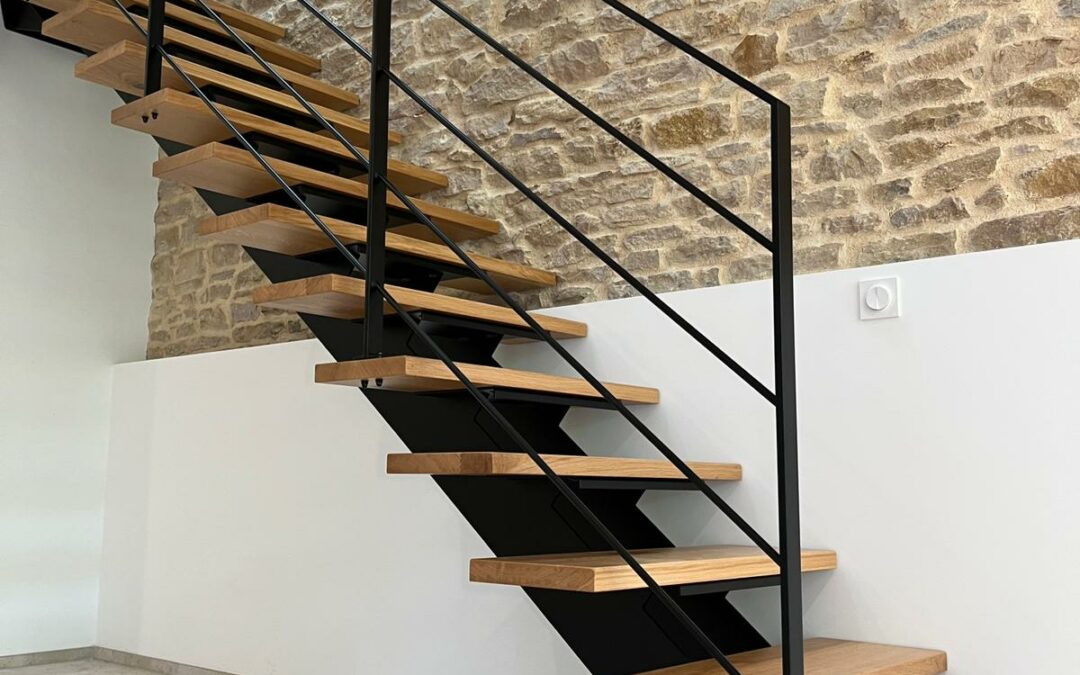 Escalier bois et métal à Mâcon (71) – 2