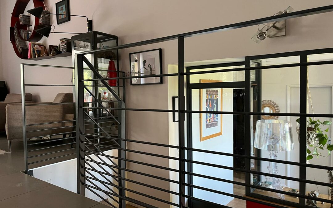 Garde-corps barreaudé à horizontal à – s t genis laval (69) – 3